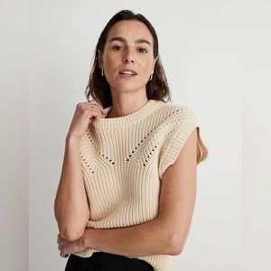 Madewell Women’s Mariella Pointelle Sweater Tee (S)